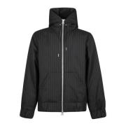 Gestreepte hoodie in krijtstijl Sacai , Black , Heren