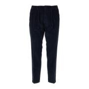 Blauwe Slim Tapered One Pleat Broek Cruna , Blue , Heren