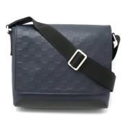 Pre-owned Leather shoulder-bags Louis Vuitton Vintage , Blue , Heren