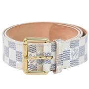 Pre-owned Canvas belts Louis Vuitton Vintage , White , Dames