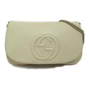 Pre-owned Leather gucci-bags Gucci Vintage , White , Dames