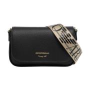 Zwarte Mini Tas met Verstelbare Band Emporio Armani , Black , Dames