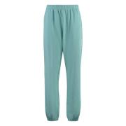 Katoenen Logo Print Sweatpants Sporty & Rich , Green , Dames