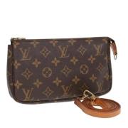 Pre-owned Canvas clutches Louis Vuitton Vintage , Brown , Dames