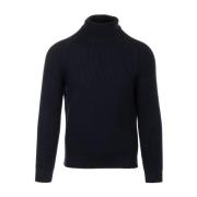 Blauwe Sweater Dolcevita Stijl Cruna , Blue , Heren