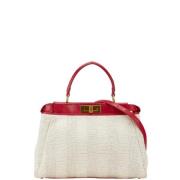 Pre-owned Leather handbags Fendi Vintage , White , Dames