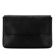 Pre-owned Leather clutches Gucci Vintage , Black , Dames