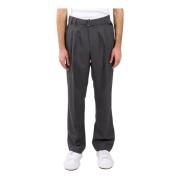 Wollen Baggy Broek Losse Pasvorm Costumein , Gray , Heren