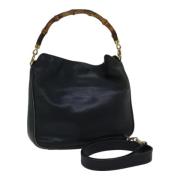 Pre-owned Leather handbags Gucci Vintage , Black , Dames