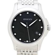 Pre-owned Stainless Steel watches Gucci Vintage , Black , Dames