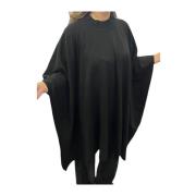 Stijlvolle Dames Katoenen Poncho Ralph Lauren , Black , Dames