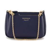 Blauwe Mini Tas met Verstelbare Band Emporio Armani , Blue , Dames