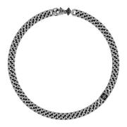 Stalen choker ketting met kruis John Richmond , Gray , Dames