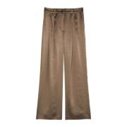 Rechte geplooide broek Marc O'Polo , Brown , Dames