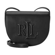 Dames Schoudertas, Leer, Stijlvol Model Ralph Lauren , Black , Dames