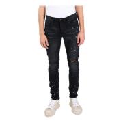 Frayed Skinny Jeans Purple Brand , Black , Heren