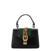 Pre-owned Leather handbags Gucci Vintage , Black , Dames