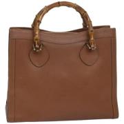 Pre-owned Leather gucci-bags Gucci Vintage , Brown , Dames