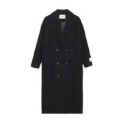 Double-Breasted Coats Hinnominate , Black , Dames