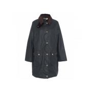 Lange Beadnell Wax Jas - Sage Barbour , Green , Dames