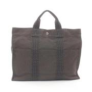 Pre-owned Canvas totes Hermès Vintage , Gray , Unisex