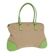 Pre-owned Canvas prada-bags Prada Vintage , Beige , Dames