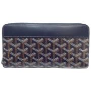 Pre-owned Canvas wallets Goyard Vintage , Blue , Dames