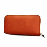 Pre-owned Fabric wallets Hermès Vintage , Orange , Dames