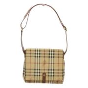 Pre-owned Canvas shoulder-bags Burberry Vintage , Beige , Dames