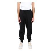 Merinowol Elastische Taille Broek Roberto Collina , Black , Heren