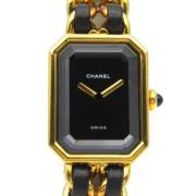 Pre-owned Leather watches Chanel Vintage , Black , Dames