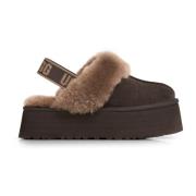 Dames Gezellige Pantoffels Funkette Stijl UGG , Brown , Dames