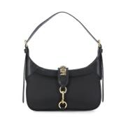 Zwarte Schoudertas met Verstelbaar Handvat Moschino , Black , Dames