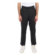 Denim Plooi Broek Paolo Pecora , Black , Heren