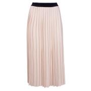 Geplooide rok met elastische tailleband Ermanno Scervino , Beige , Dam...