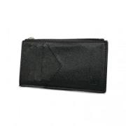 Pre-owned Leather wallets Louis Vuitton Vintage , Black , Heren