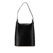 Pre-owned Leather handbags Louis Vuitton Vintage , Black , Dames