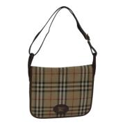 Pre-owned Canvas shoulder-bags Burberry Vintage , Beige , Dames