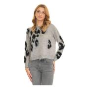 Stijlvolle Gebreide Trui voor Vrouwen Pennyblack , Gray , Dames