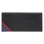 Pre-owned Leather wallets Prada Vintage , Black , Heren