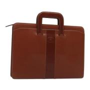 Pre-owned Leather briefcases Burberry Vintage , Brown , Dames