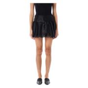 Zwarte Ballon Mini Rok Aw24 The Garment , Black , Dames