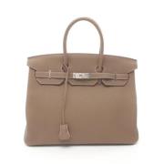 Pre-owned Leather handbags Hermès Vintage , Brown , Dames