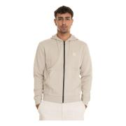 Hoodie van katoen met ritssluiting Boss , Beige , Heren