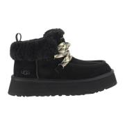 Shearling Veterschoenen met Verhoogde Zool UGG , Black , Dames