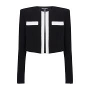 Korte Spencer Jas Balmain , Black , Dames