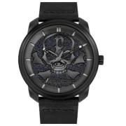 Roestvrijstalen kwarts herenhorloge zwart Police , Black , Heren