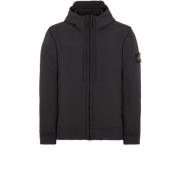 Zwarte Lichtgewicht Hooded Prestatiejas Stone Island , Black , Heren