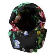 Zwarte bloemenprint wikkelhoed Dolce & Gabbana , Multicolor , Dames