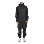 Lange Geïsoleerde Jas met Ritssluiting Rains , Black , Heren